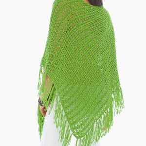 Chico’s Francis Fringe Poncho Triangle Poncho